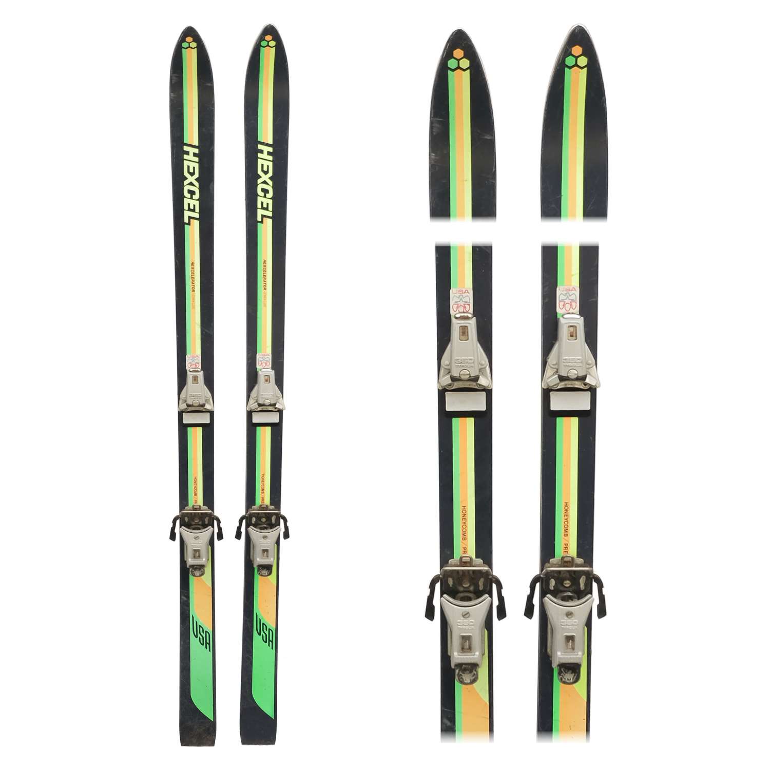 1980's Hexcel Honeycomb Slalom Skis with Newer Bindings